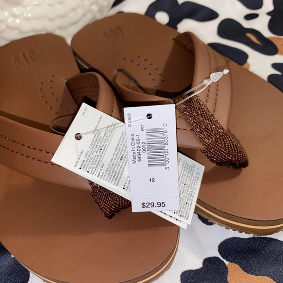 KIDS FAUX-LEATHER FLIP FLOPS - Picture 4 of 6